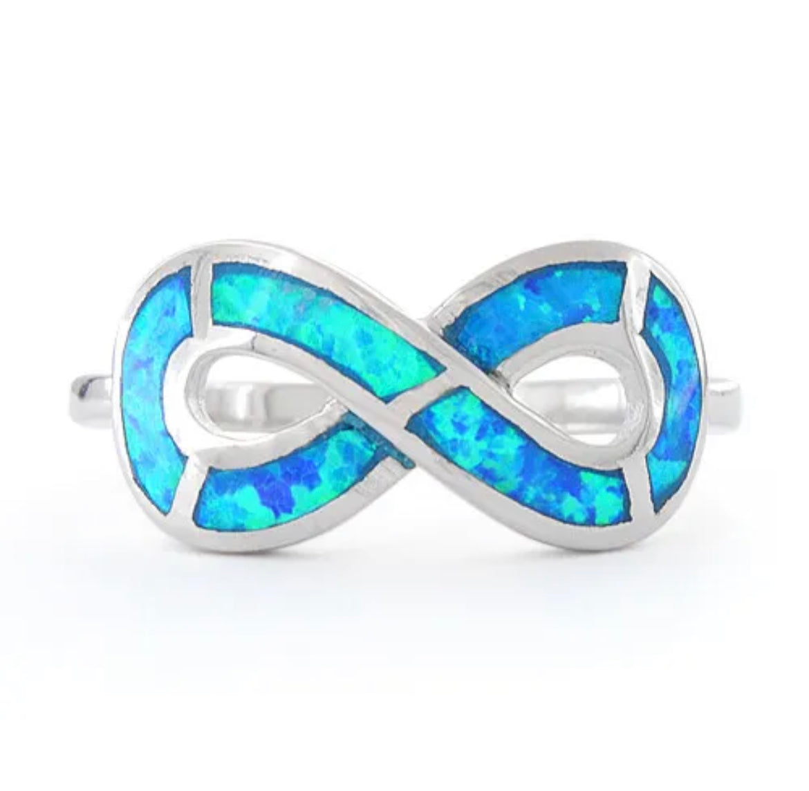 Opal Infinity Ring