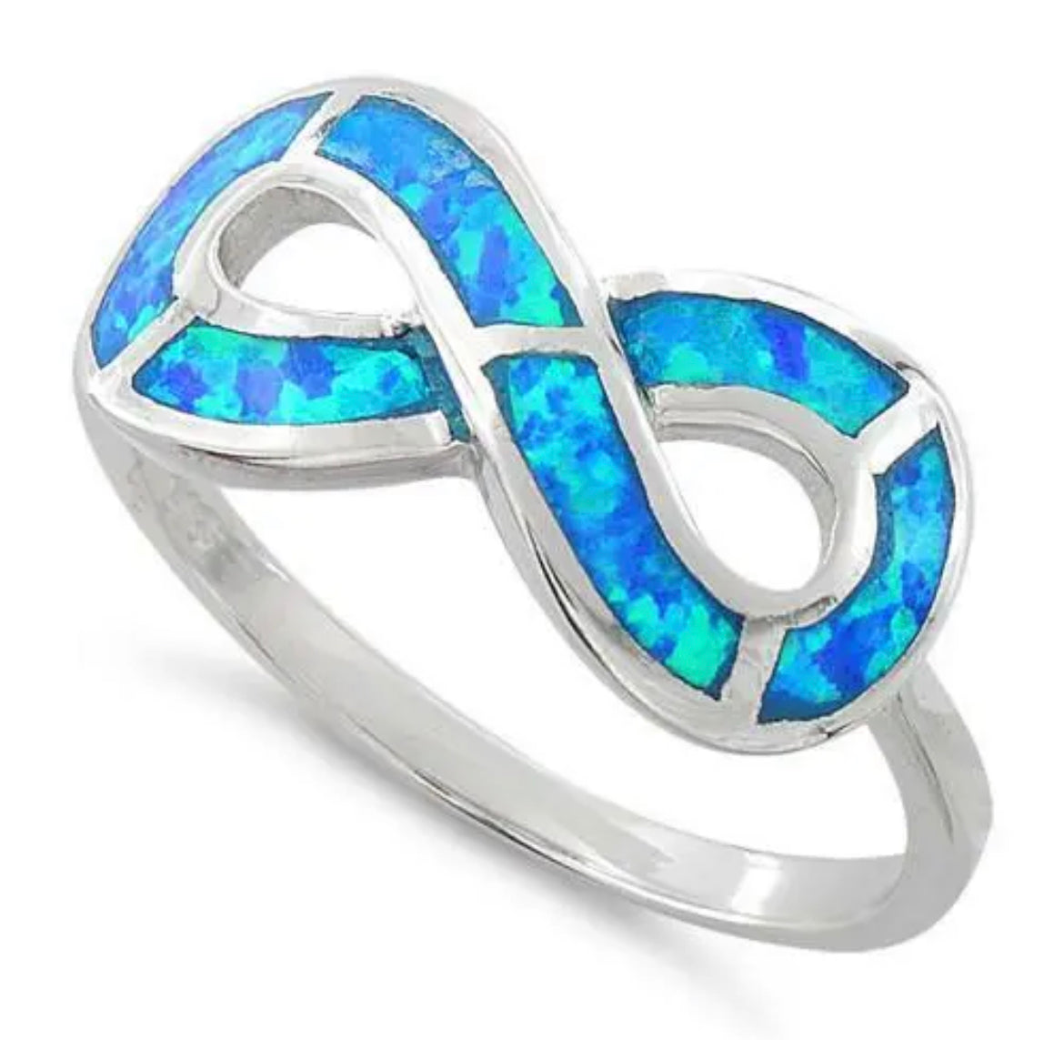 Opal Infinity Ring