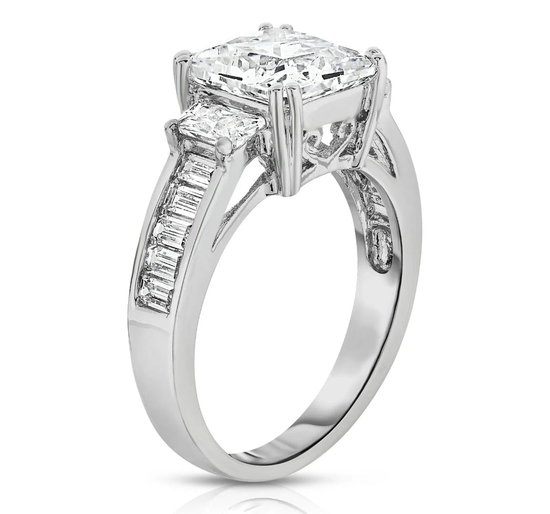 Princess Eternal Sterling Silver Plated Ring