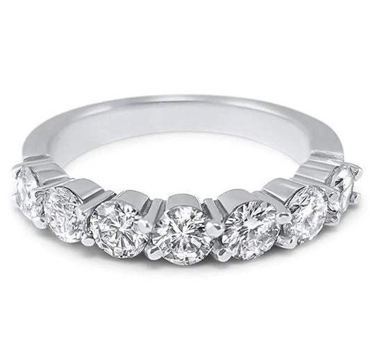 Round Eternity Silver Plated Ring