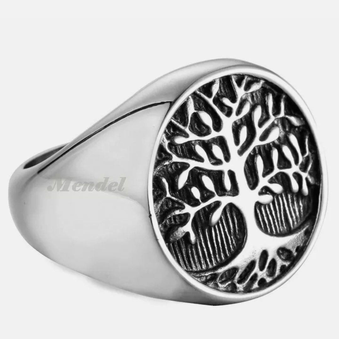 Tree of Life Steel Ring