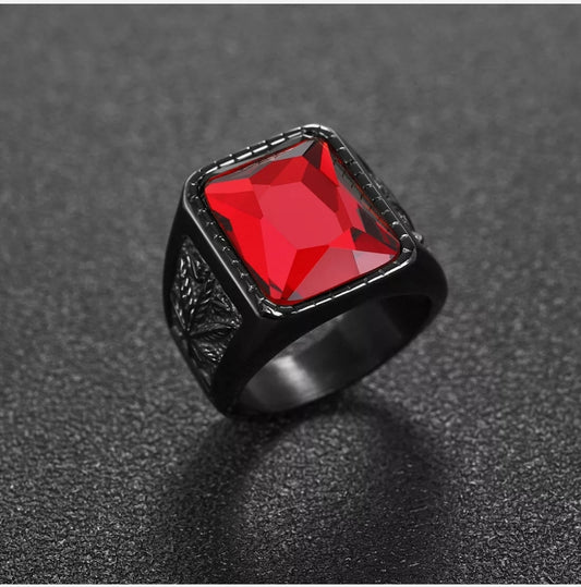 Red Onyx Men's Ring