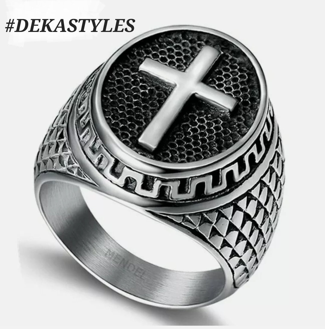 Stainless Steel Cross Ring